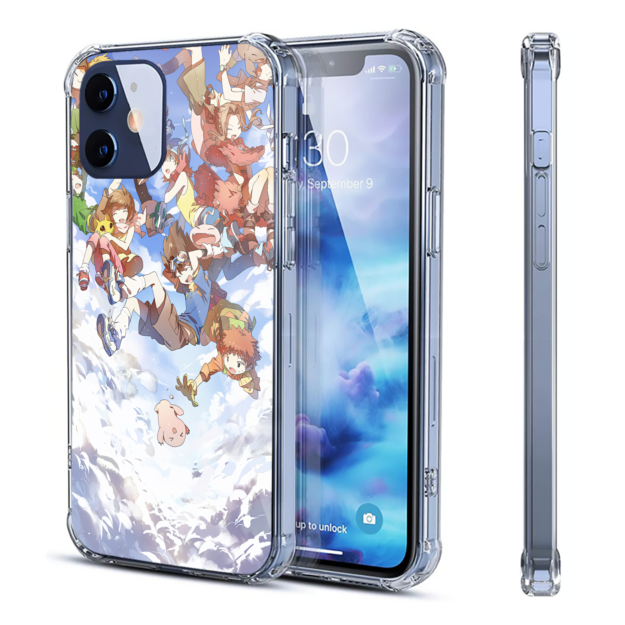 （画像用） Digimon デジタルモンスター/デジモン 【iPhone 12シリーズ対応】透明スマホケース（クリアソフトケース）